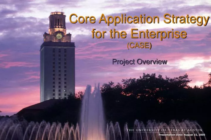 core application strategy for the enterprise case