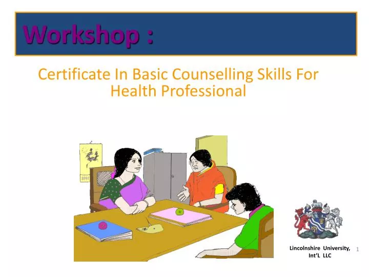 certificate in basic counselling skills for health professional