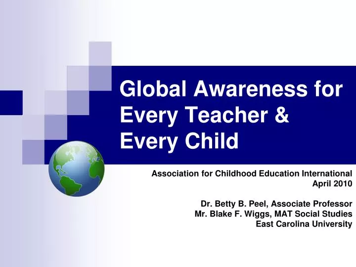global awareness for every teacher every child