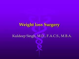 Weight loss Surgery