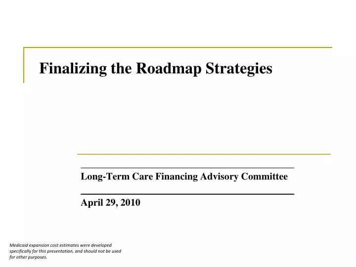 finalizing the roadmap strategies