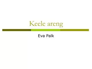 keele areng