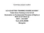 Summary project outline - slide 1