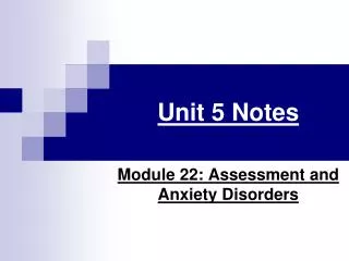 Unit 5 Notes