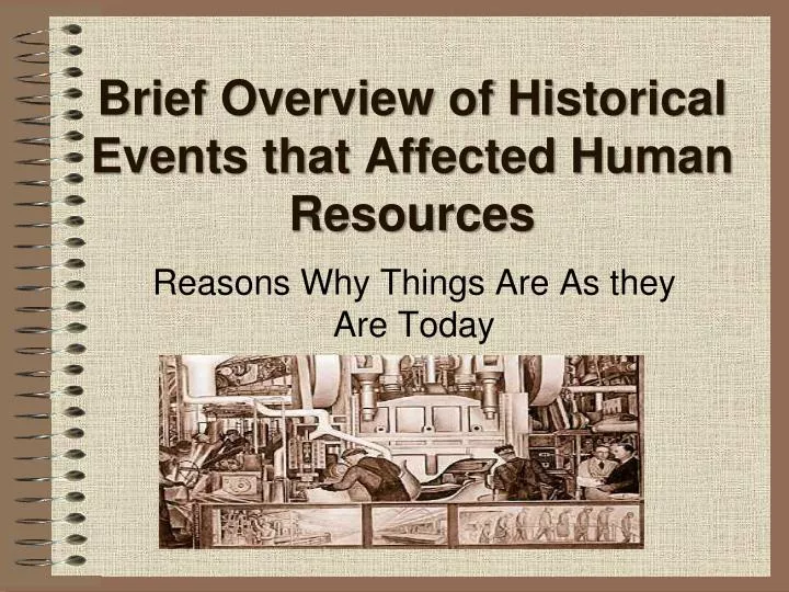 brief overview of historical events that affected human resources
