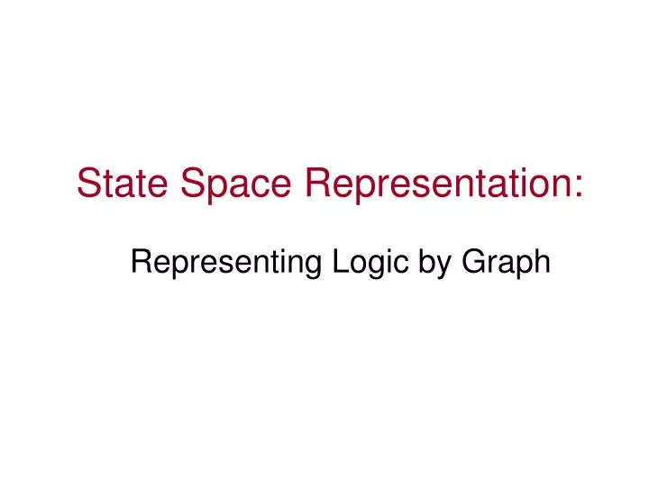 state space representation