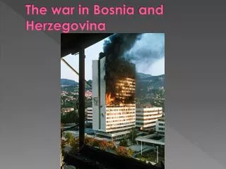 The war in Bosnia and Herzegovina