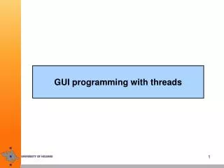 GUI programming with threads