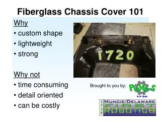 Fiberglass Chassis Cover 101