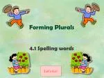 Forming Plurals - slide 1