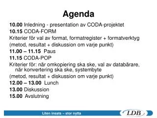 agenda