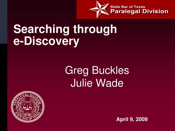 searching through e discovery