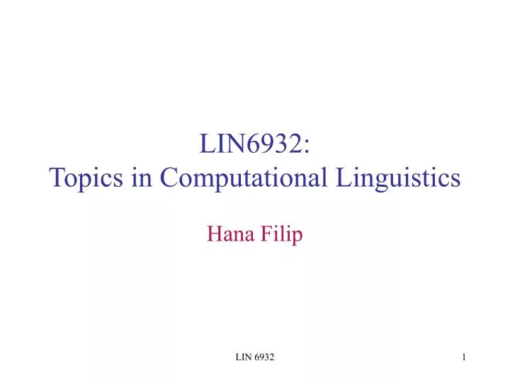 lin6932 topics in computational linguistics