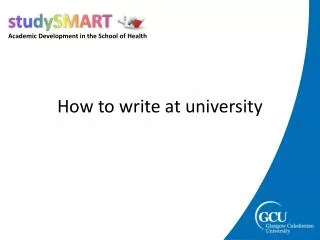 How to write at university