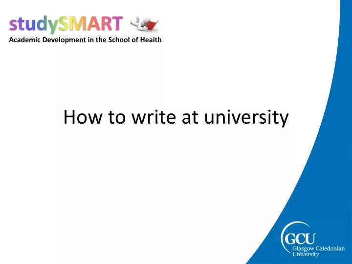 how to write at university