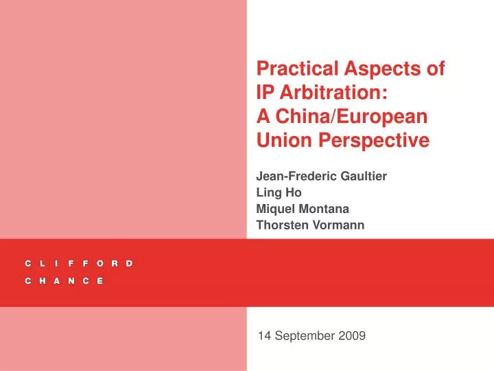 practical aspects of ip arbitration a china european union perspective