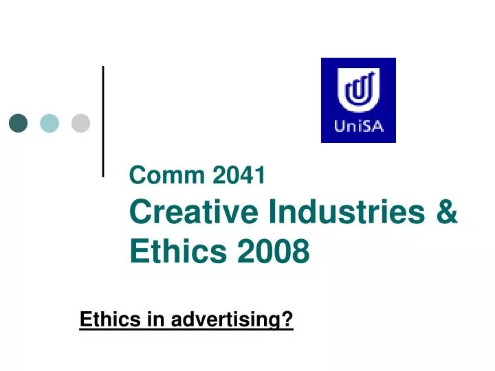 comm 2041 creative industries ethics 2008