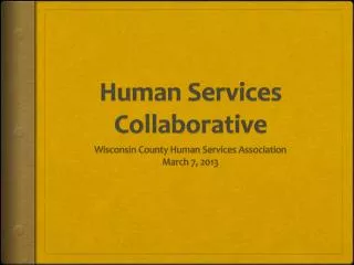 Human Services Collaborative