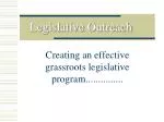 Building an Effective Grassroots Legislative Program for Conservation Districts - slide 1