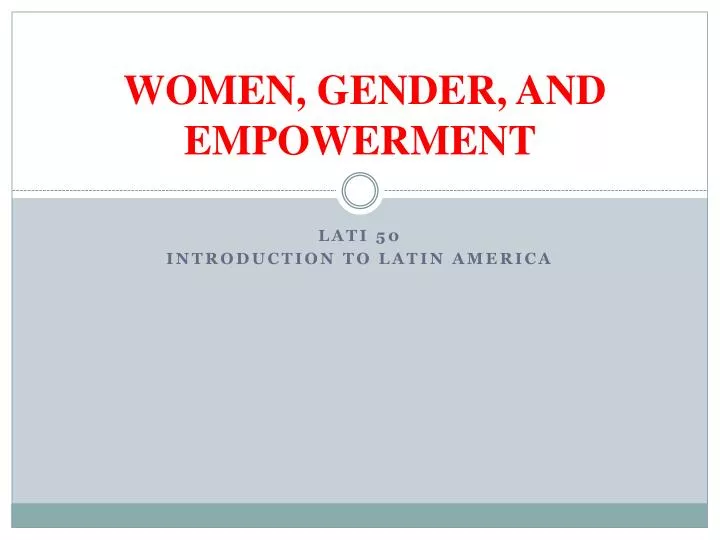 women gender and empowerment
