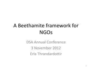 A Beethamite framework for NGOs