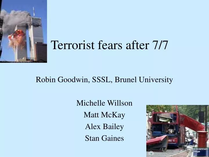 terrorist fears after 7 7