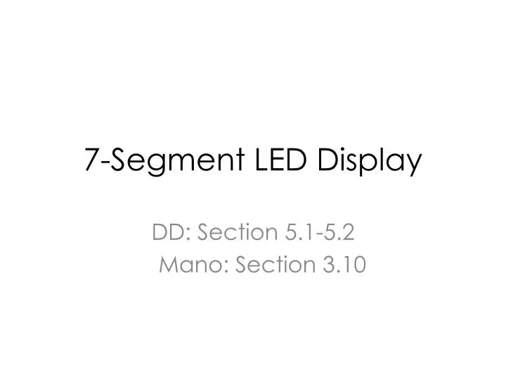 7 segment led display