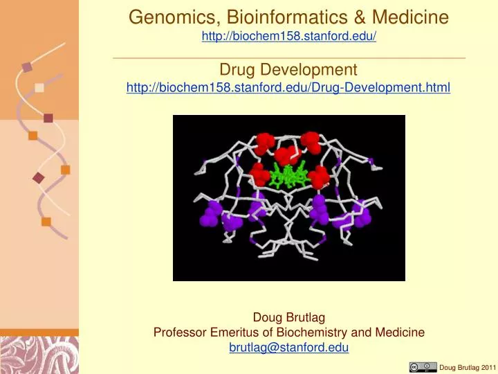 genomics bioinformatics medicine http biochem158 stanford edu