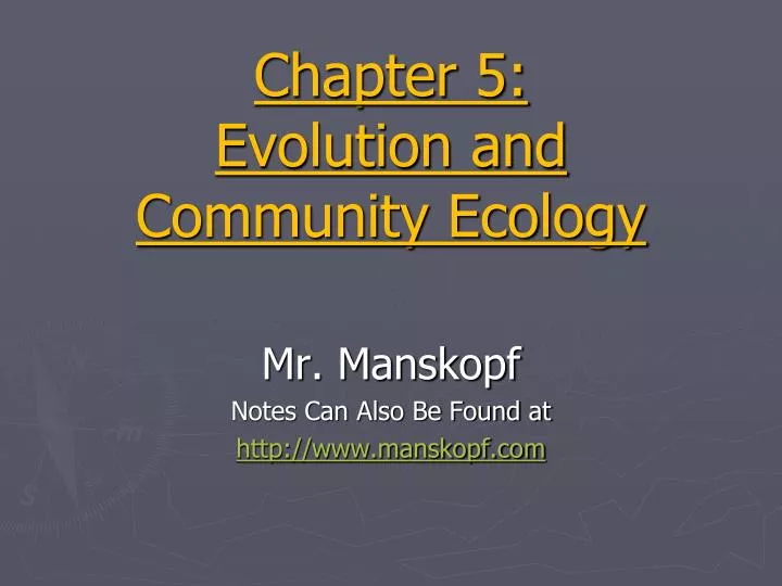 chapter 5 evolution and community ecology