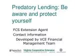 Avoid Predatory Lending Trap: Learn How to Protect Yourself - slide 1