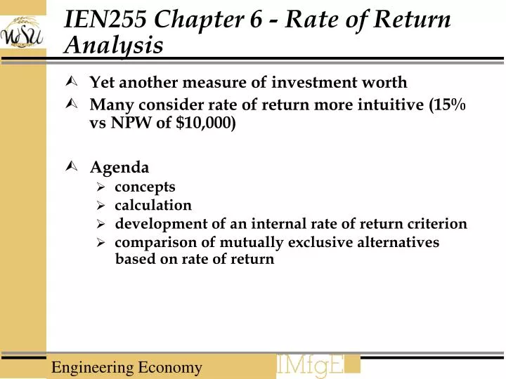 ien255 chapter 6 rate of return analysis