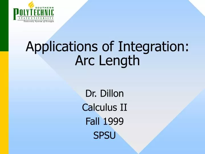 applications of integration arc length