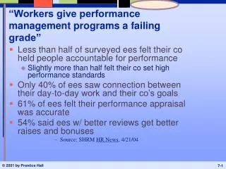 “Workers give performance management programs a failing grade”
