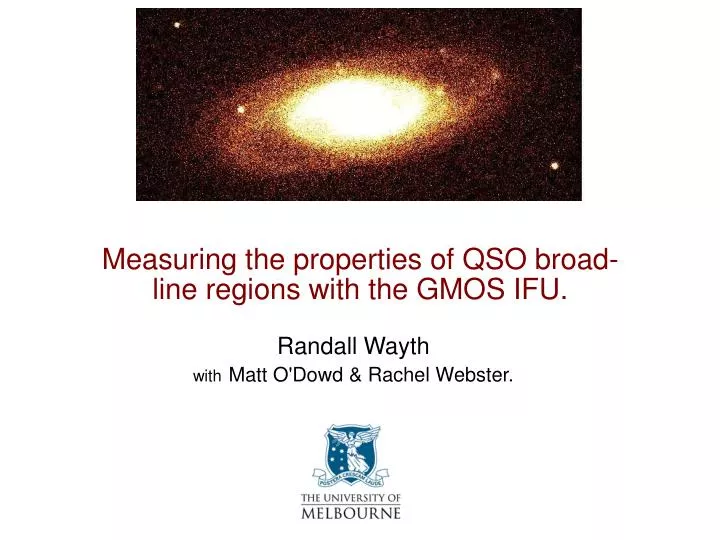measuring the properties of qso broad line regions with the gmos ifu