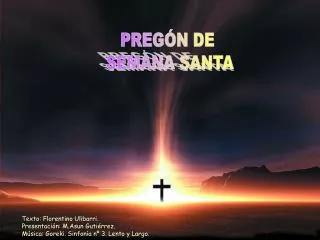 PREGÓN DE SEMANA SANTA
