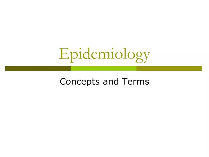 epidemiology