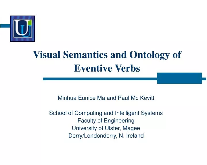 visual semantics and ontology of eventive verbs