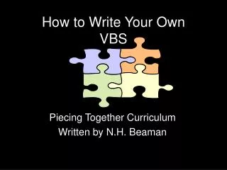 How to Write Your Own VBS