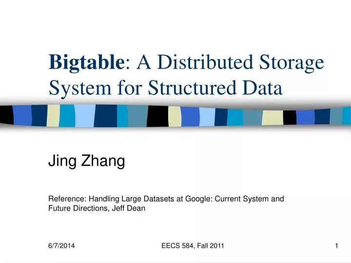 bigtable a distributed storage system for structured data