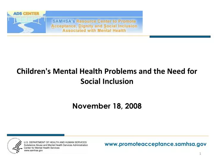 children s mental health problems and the need for social inclusion