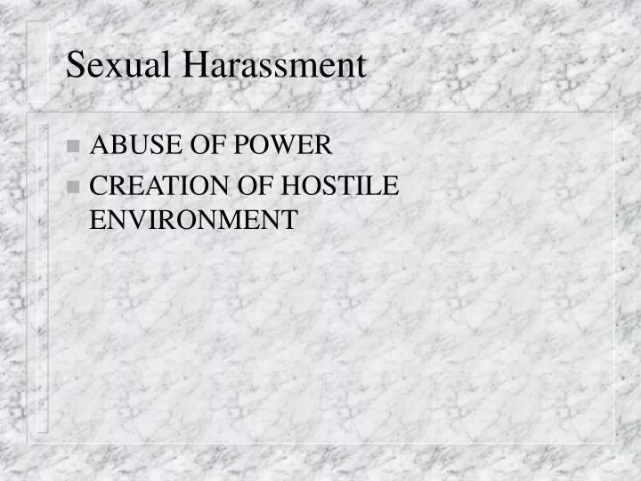 sexual harassment