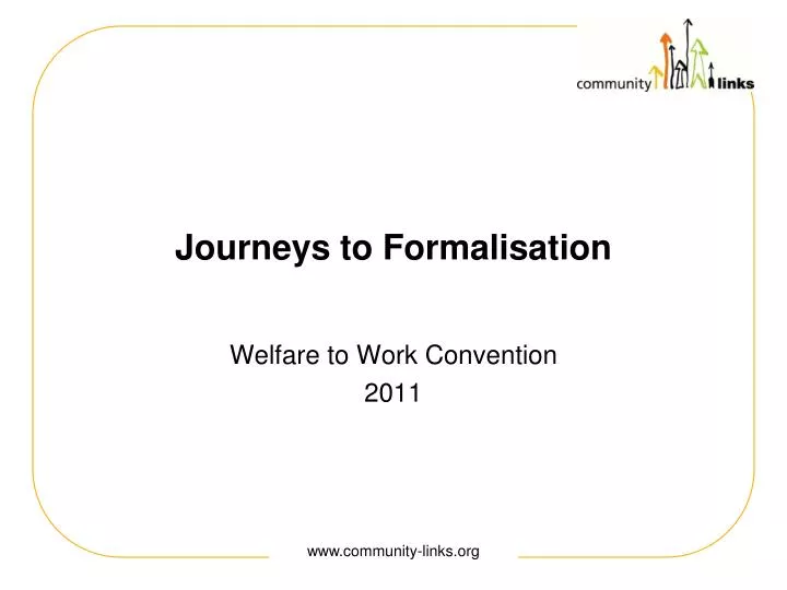 journeys to formalisation