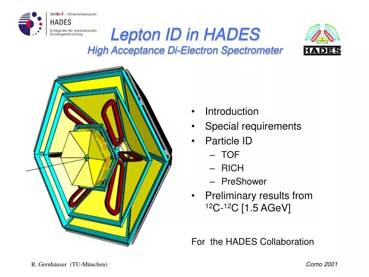 lepton id in hades high acceptance di electron spectrometer