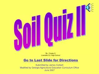 Soil Quiz II