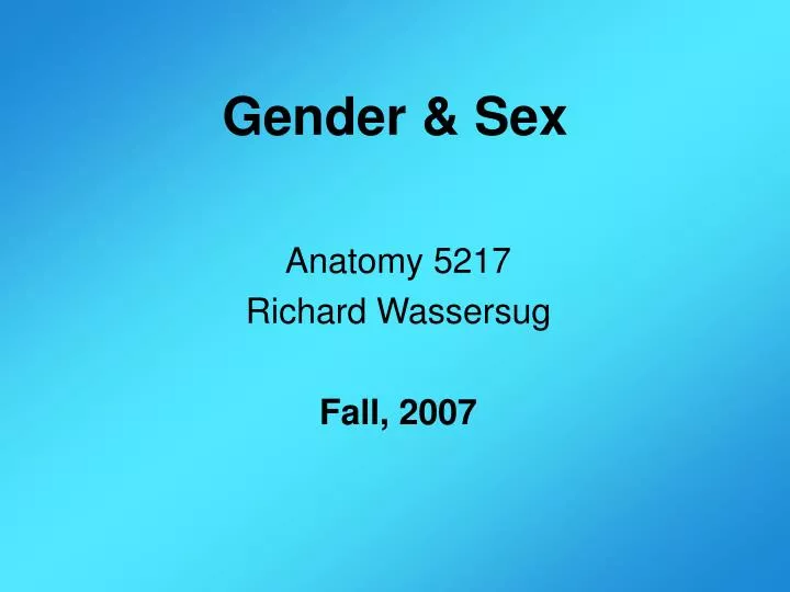 gender sex