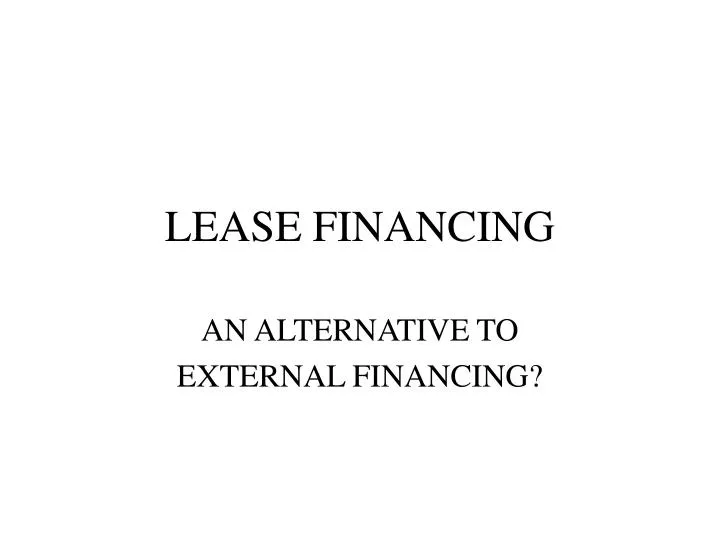 lease financing