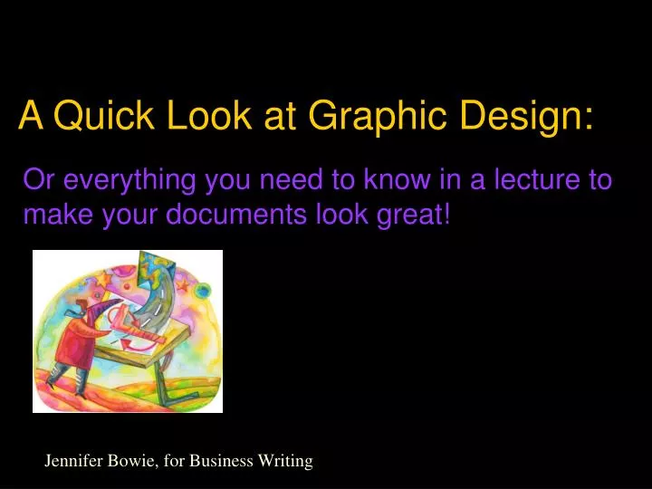 a quick look at graphic design