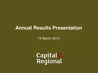 Annual Results Presentation