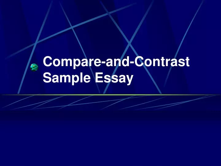 compare and contrast sample essay