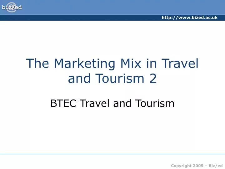 the marketing mix in travel and tourism 2